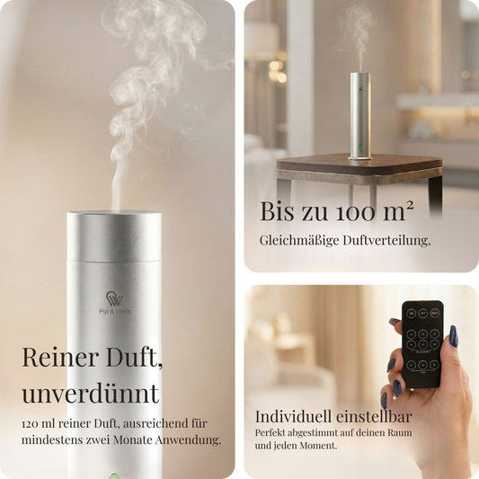 Pure One Duftdiffusor ohne Wasser & Box mit 100% natürlichem Duft (3×120ML) 