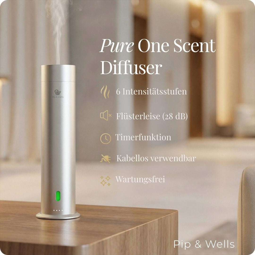 Pure One Waterless Scent Diffuser & 100% Natural Fragrance box (3×120ML)