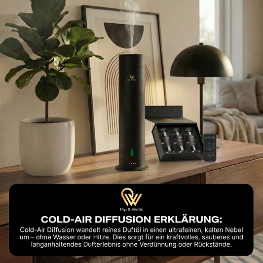 Pure One Duftdiffusor ohne Wasser & 3 Duftöle (3x120ml)